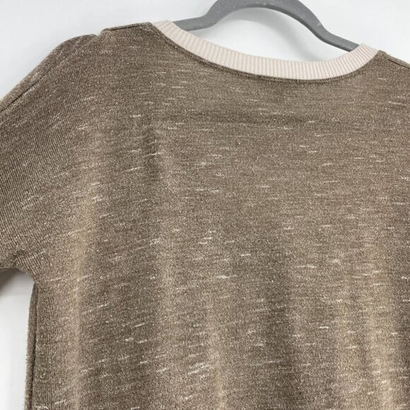 Wilfred heathered brown white vneck Sherbrooke top - Picture 14 of 16